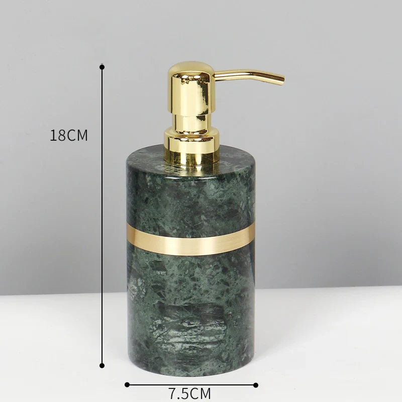 Afralia™ Luxury Gold Marble Bathroom Set with Accessories