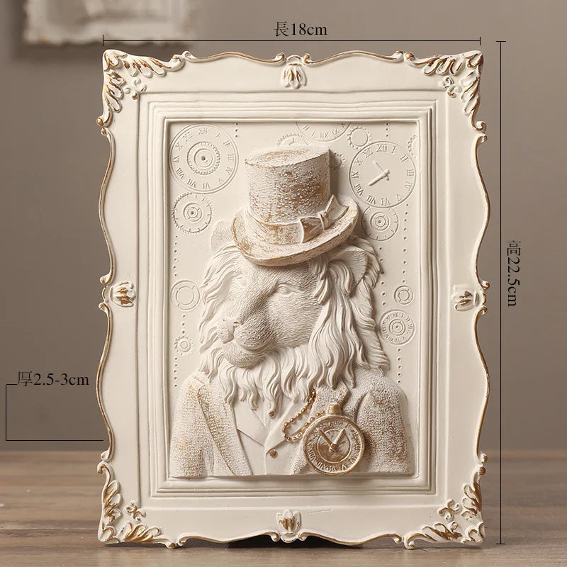 Afralia™ Earl Cat Resin Pendant Wall Decoration Frame for a Whimsical Touch.