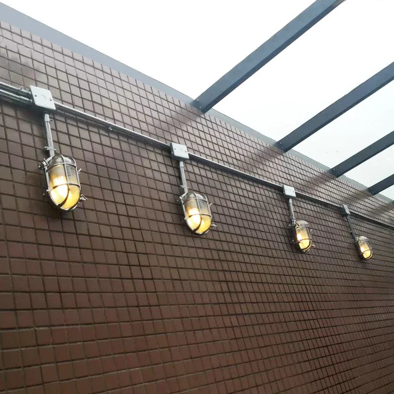 Afralia™ Industrial Outdoor Wall Lamp Waterproof LED Wall Light for Porch Garden Balcony