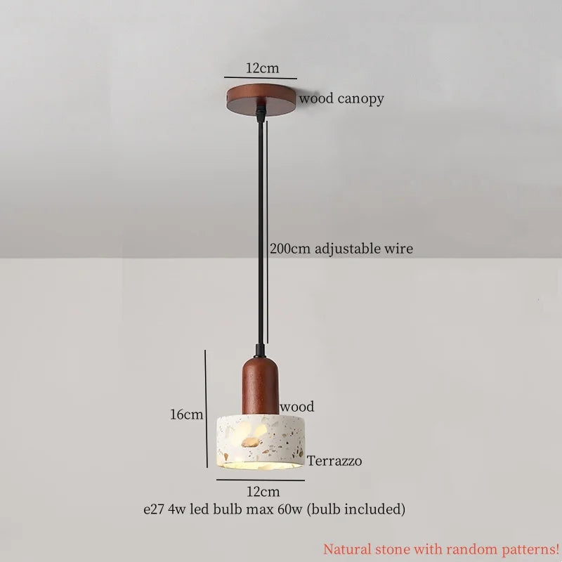 Afralia™ Marble LED Pendant Lights for Kitchen Bedroom Living Room - Nordic Modern Hanging Lamp