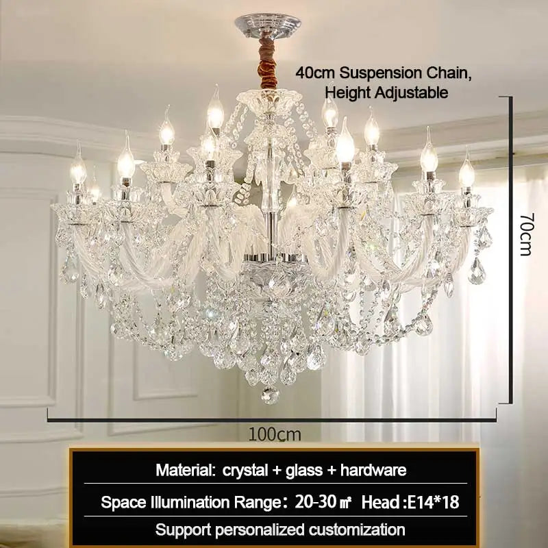 Afralia™ Crystal Wedding Chandelier Ceiling Light, Luxury Home Decor Pendant Lamps