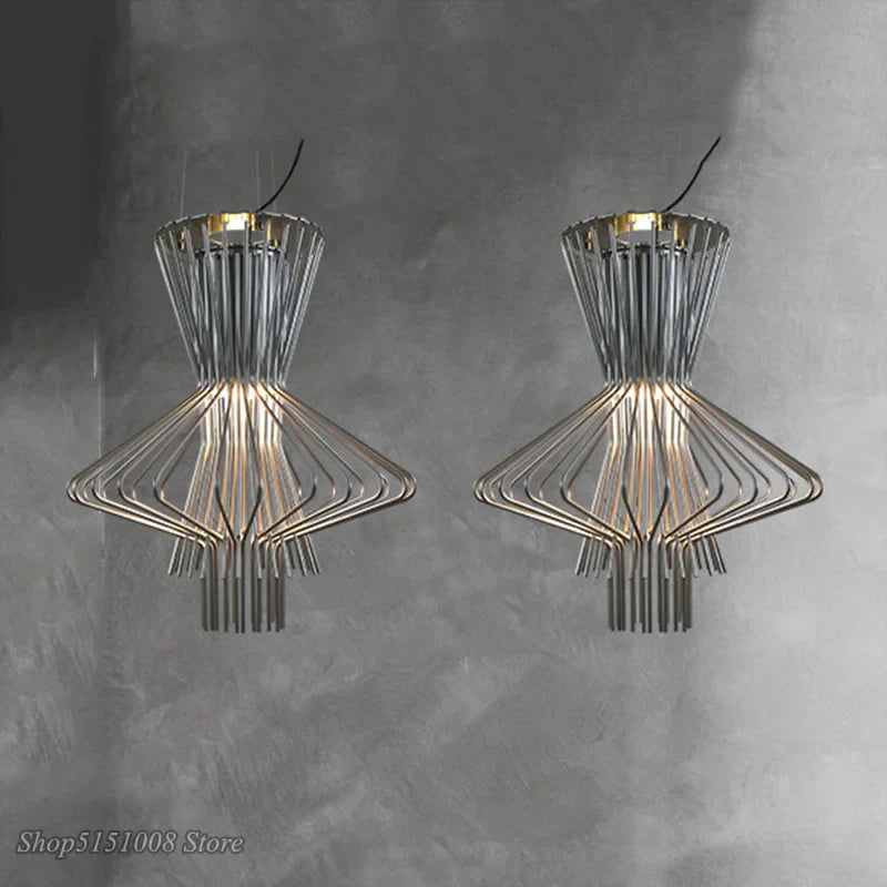 Afralia™ Cage Industrial Pendant Lights LED - Vintage Foscarini Allegro Ritmico Suspension Lamp