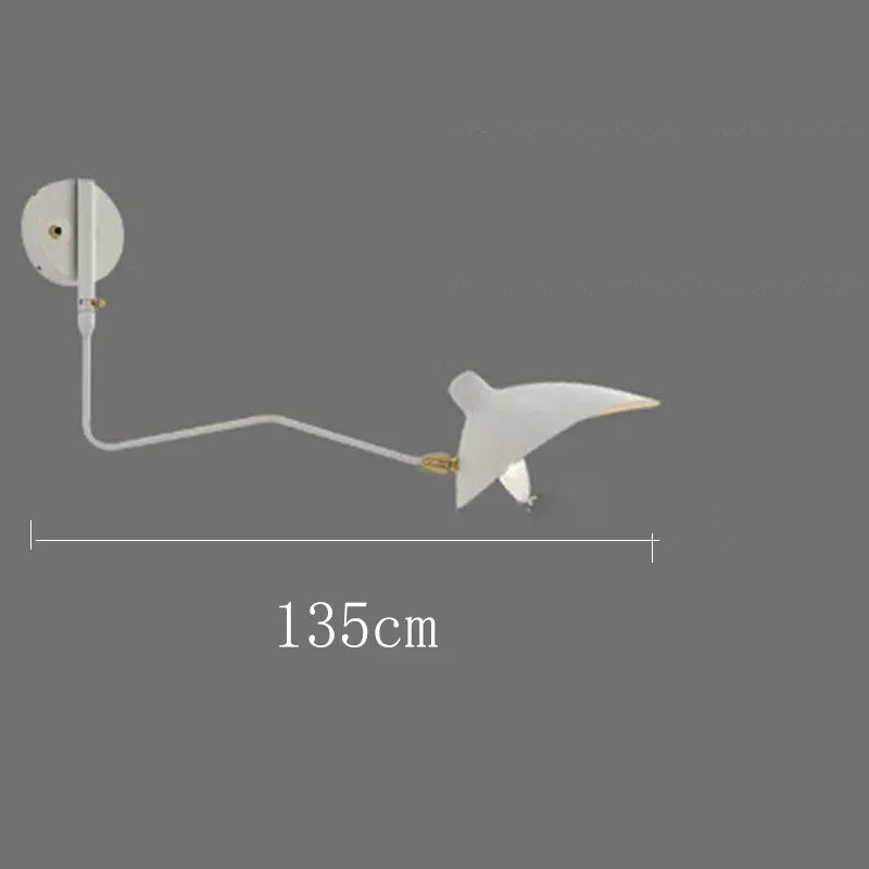 Afralia™ Long Arm LED Wall Sconce Lamp with Adjustable Angle for Living Room and Bedroom