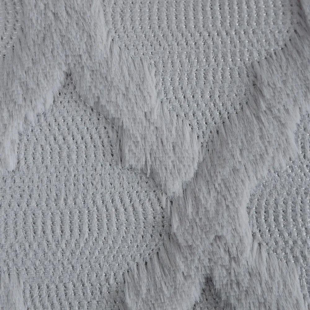 Afralia™ Fluffy Embroidery Diamond Cushion Cover for Home Decor - 45x45cm