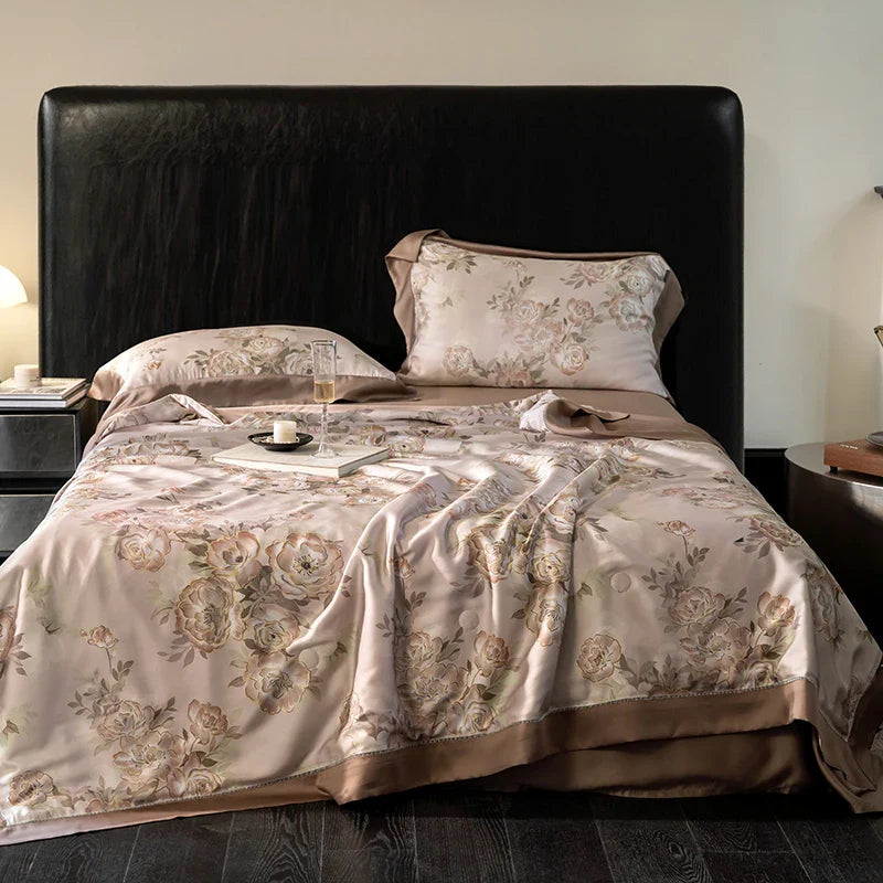 Afralia™ Eucalyptus Fiber Flowers Summer Quilt Set: Silky, Cool Comfort for Bedtime Bliss
