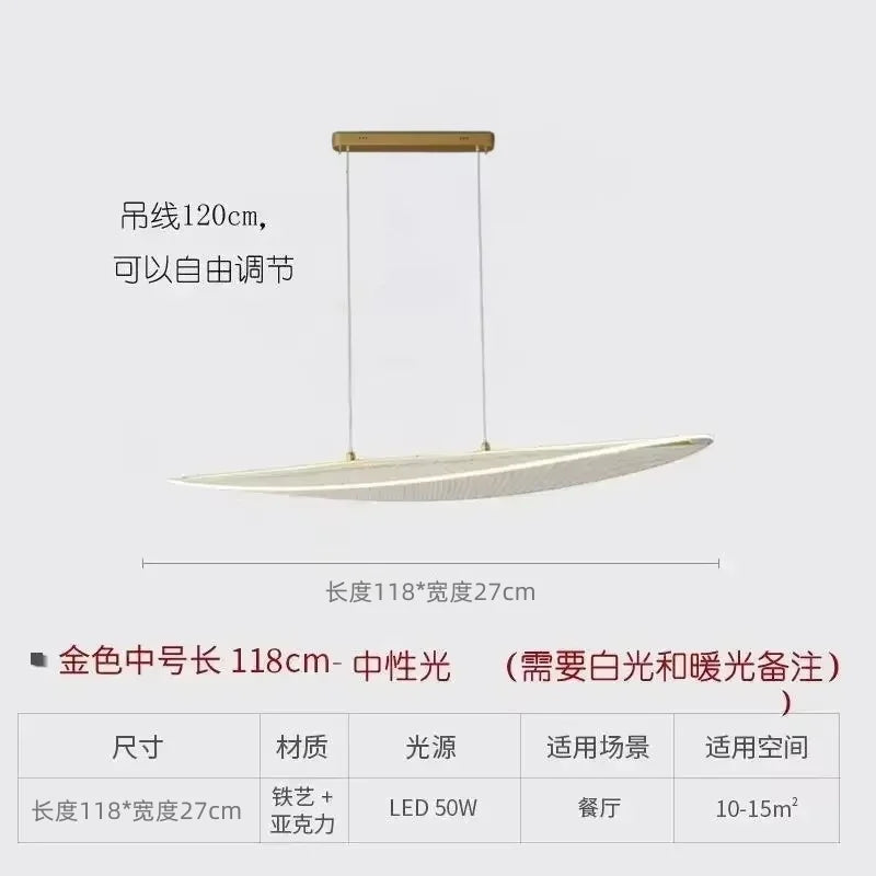 Afralia™ Long Curve LED Chandelier for Living Room Dining Office Decor