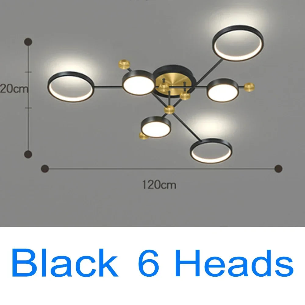 Afralia™ Nordic LED Pendant Light Chandelier with Remote Control, Dimmable Ceiling Fixture