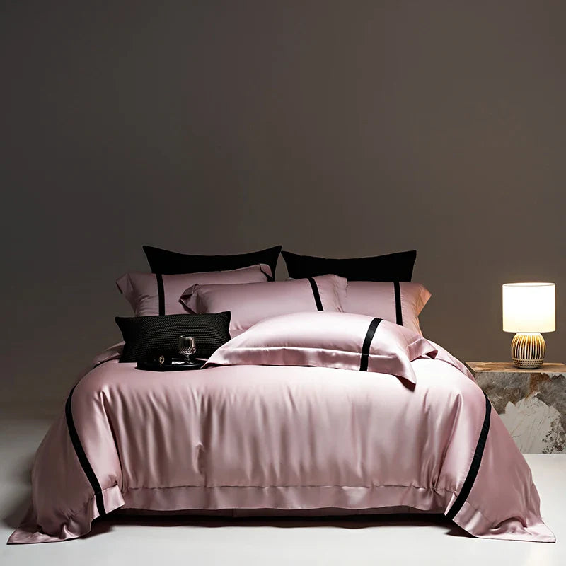 Afralia™ Luxury Eucalyptus Lyocell Bedding Set: Duvet Cover, Bed Sheet, Pillowcases
