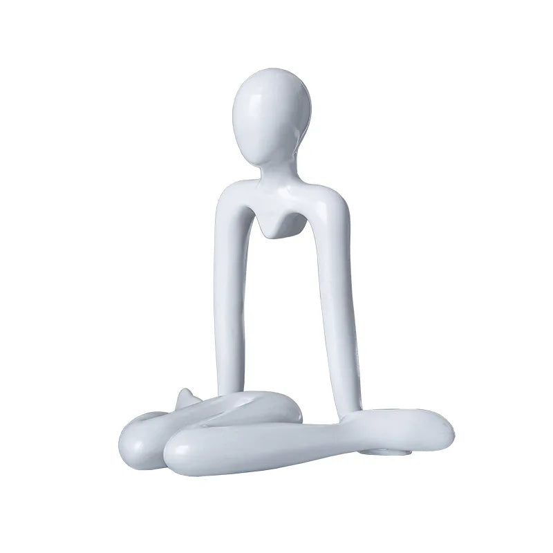 Afralia™ Abstract Figures Ornament Sculpture for Home Office Decor