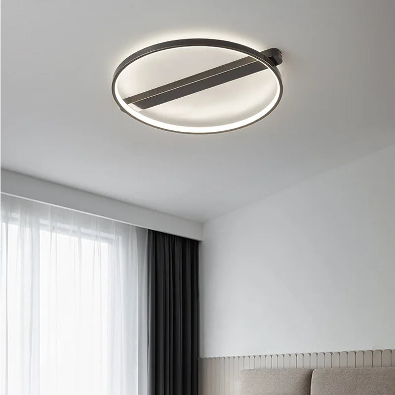 Afralia™ Modern Circle LED Ceiling Lamp for Bedroom Study Living Room Decor