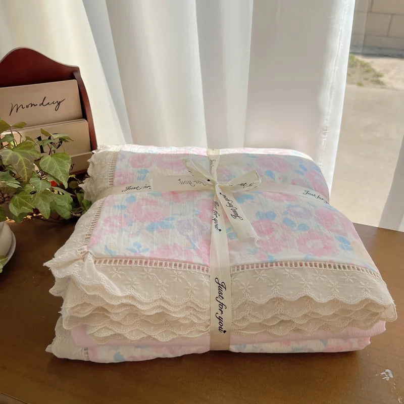 Afralia™ Lace Romantic Comforter Set - Full Twin Double Size Bed Linens