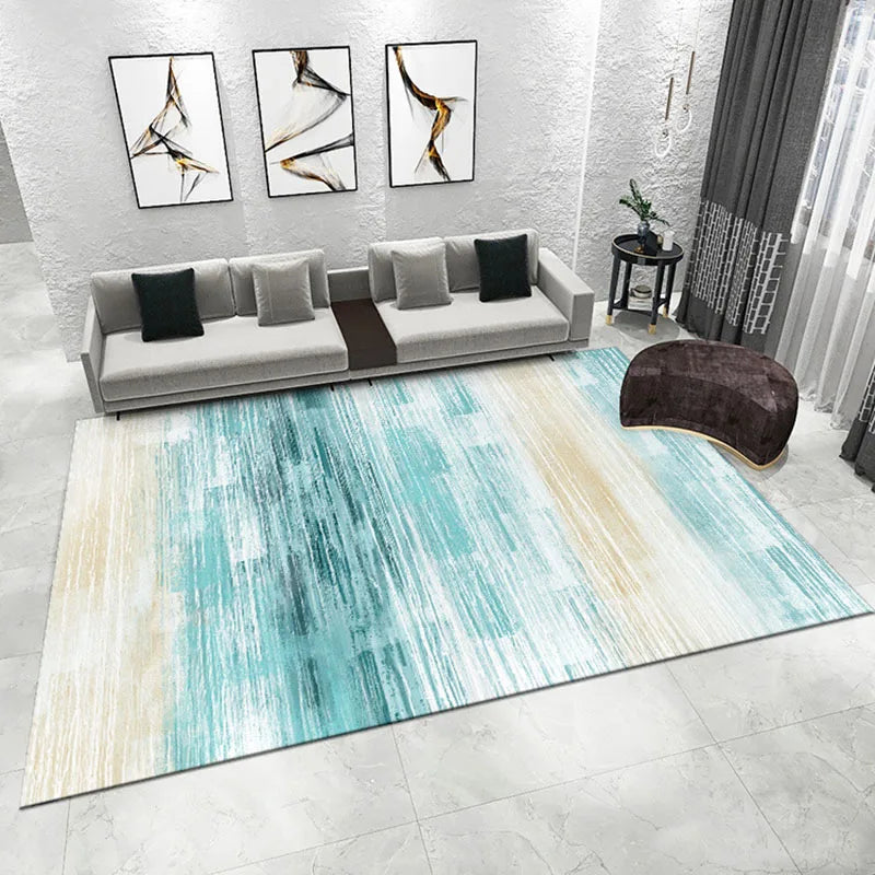 Afralia™ Nordic Faux Cashmere Carpet: Foldable, Waterproof, Abstract Floor Mat for Living Room
