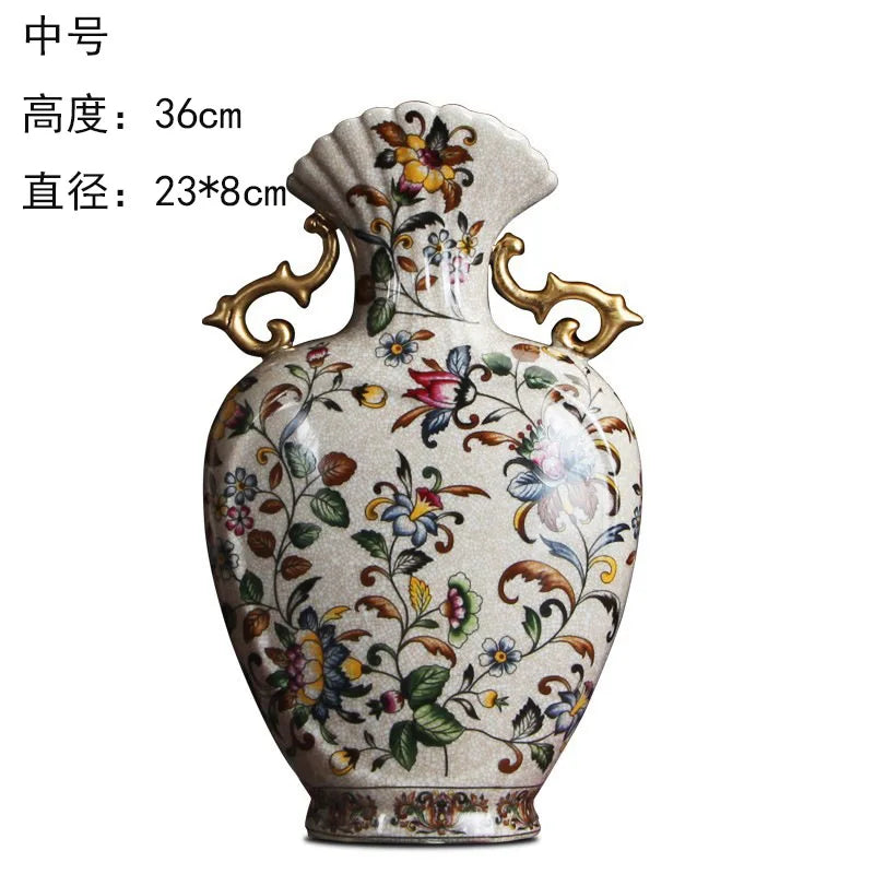 Afralia™ European Style Ceramic Vase Ornaments for Elegant Home Decor