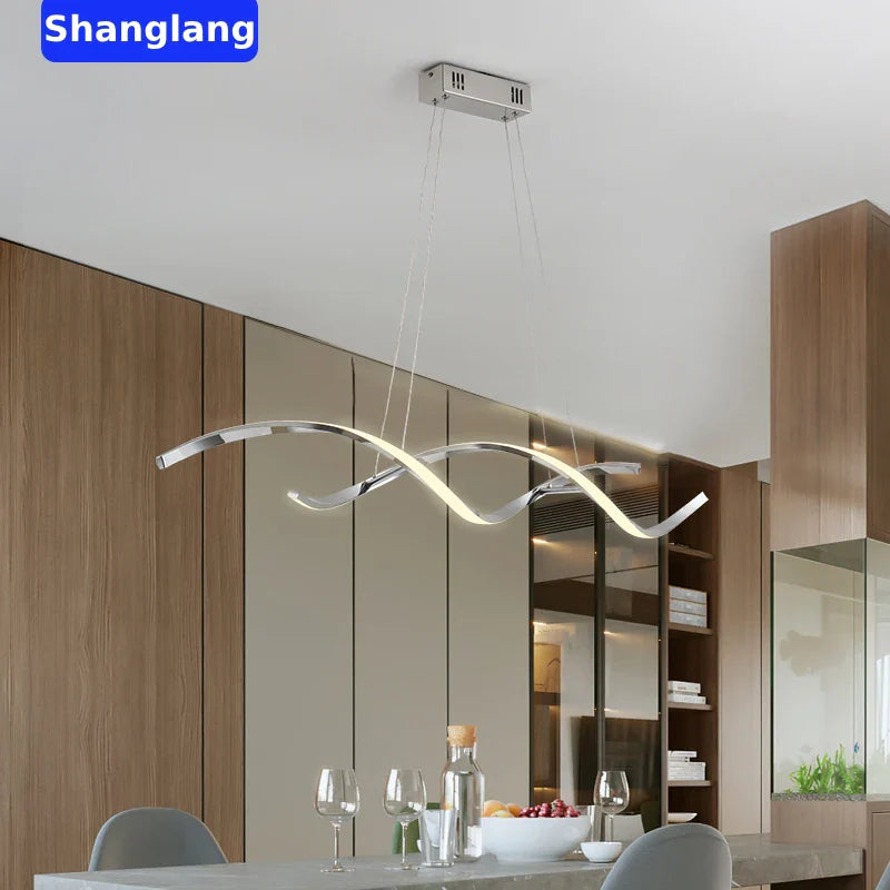 Afralia™ Modern Nordic LED Chandelier Chrome/Gold Plated Dimmable Pendant Lamp Fixtures