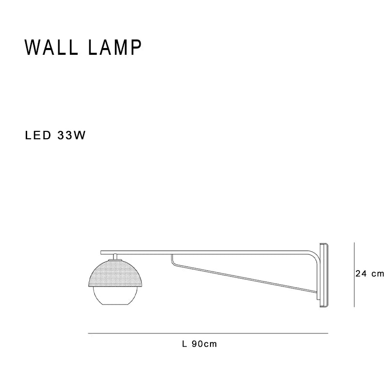 Afralia™ Long Arm Dimmable Wall Lamp: Modern Design, Easy Installation, Black Finish
