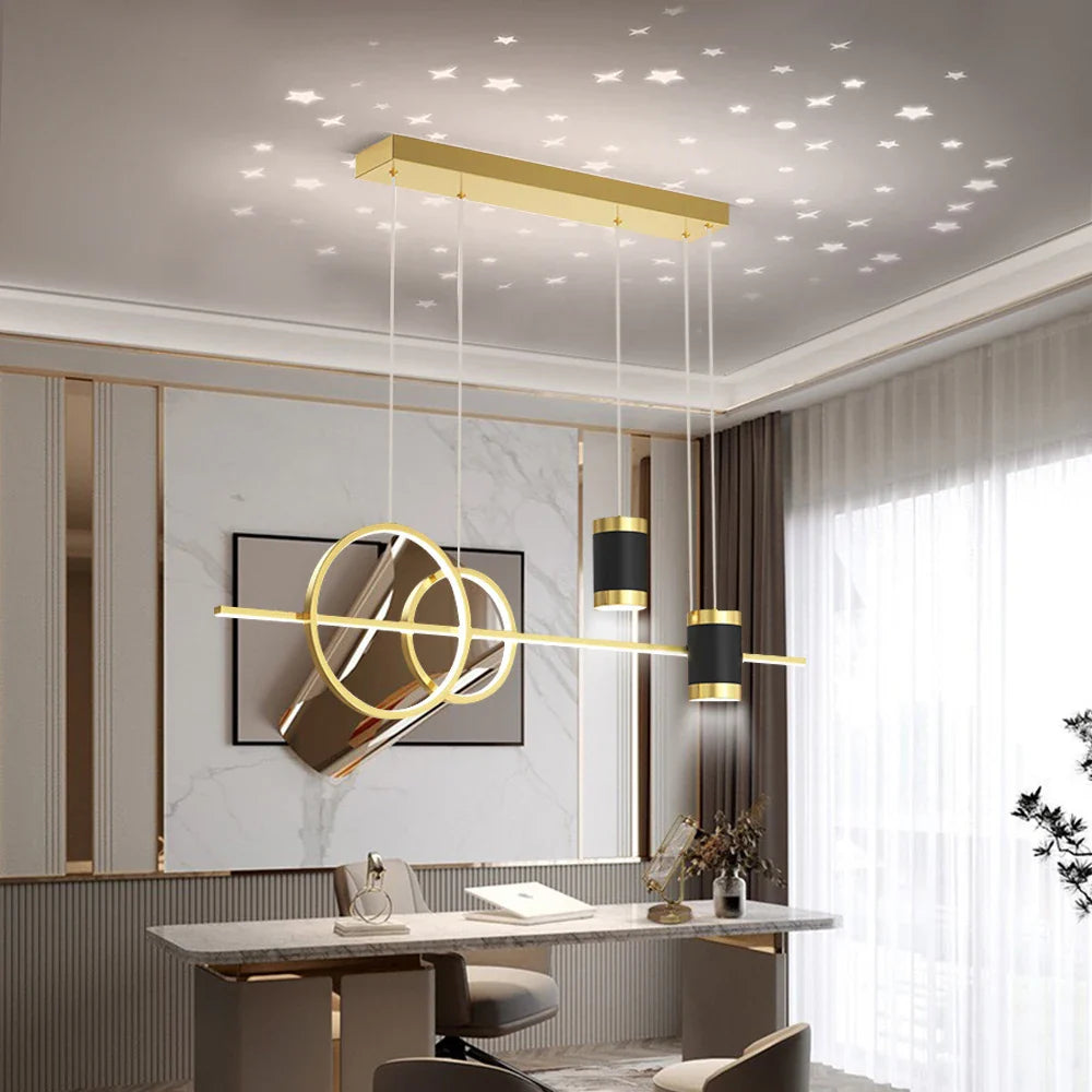 Afralia™ Nordic LED Pendant Chandelier for Living Room Restaurant Kitchen Lighting