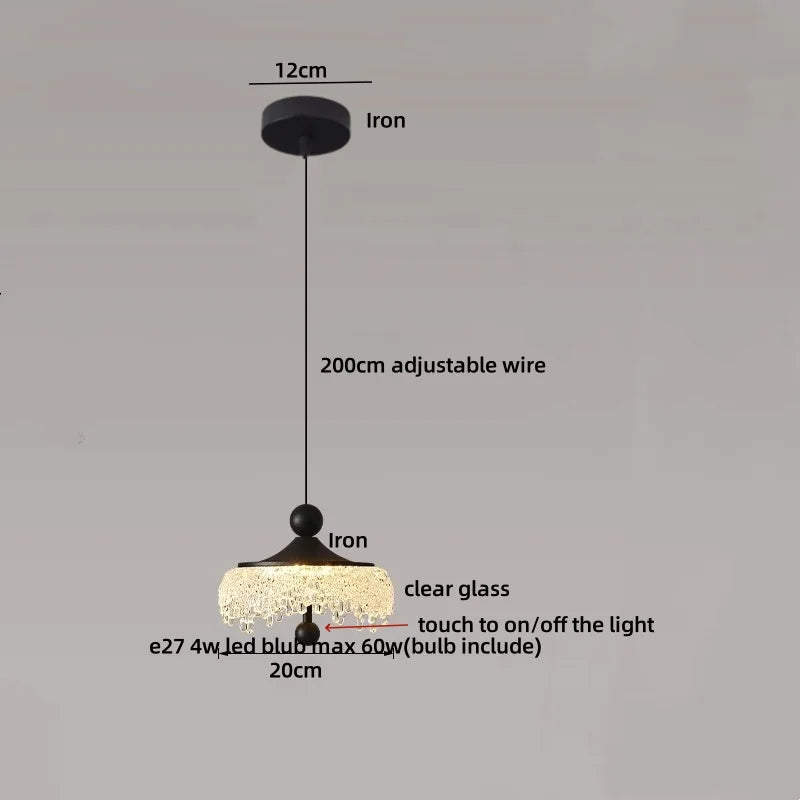 Afralia™ Iceberg Acrylic Pendant Lights: Modern Nordic LED Hang Lamp for Home Decor