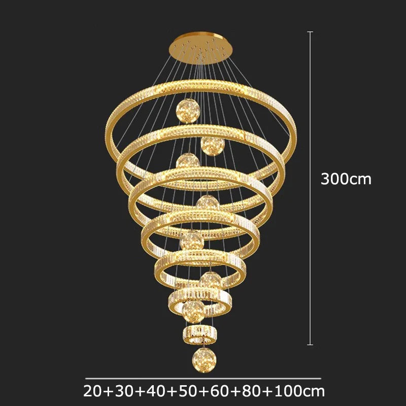 Afralia™ Crystal Chandelier: Modern Living Room Pendant Lamp for Elegant Interior Lighting