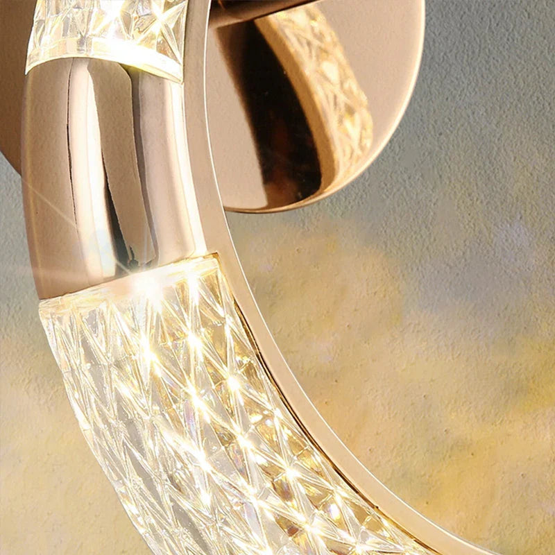 Afralia™ Crystal Nordic Wall Sconce for Home Decoration, Bedside Bedroom Lamp