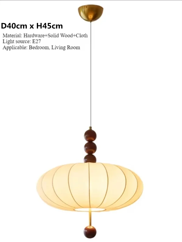 Afralia™ Retro Silk Pendant Light for Home Decor and Dining Room Lighting