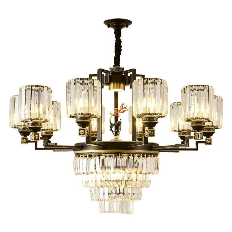 Afralia™ Zen Crystal Chandelier: Modern Luxury Living Room Dining Room Lamp