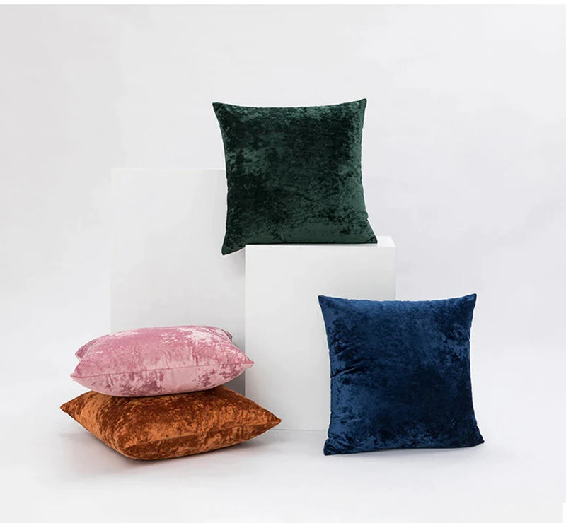 Afralia™ Dark Grain Velvet Pillow Cover - 45x45cm