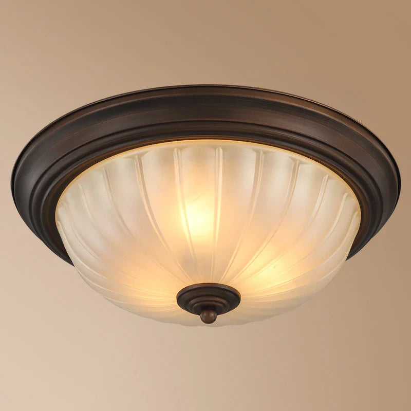 Afralia™ Black Bronze Ceiling Light with Frosted Glass Shade for Bedroom and Kitchen