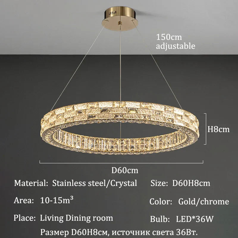 Afralia™ Crystal Pendant Chandelier - Postmodern Nordic Luxury Lighting Fixtures