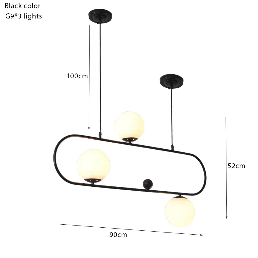 Afralia™ Molecular Rectangle Chandelier: Retro Industrial Style Foyer & Parlor Light