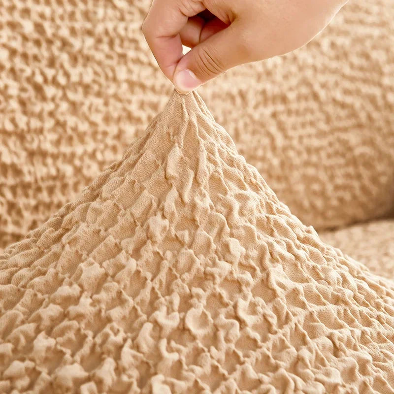 Afralia™ Wrinkled Sofa Cover Slipcovers Solid Color Protector