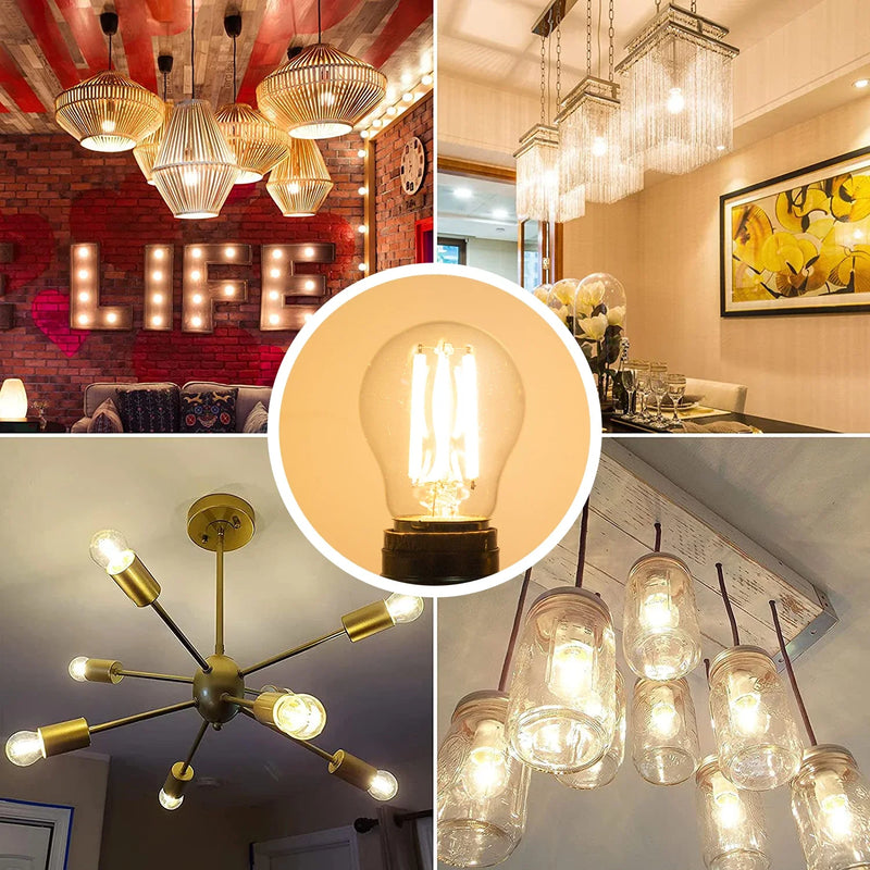 Afralia™ Retro LED Filament Globe Bulbs E27 6.5W Ultra Bright 806lm Glass Decor Bulb