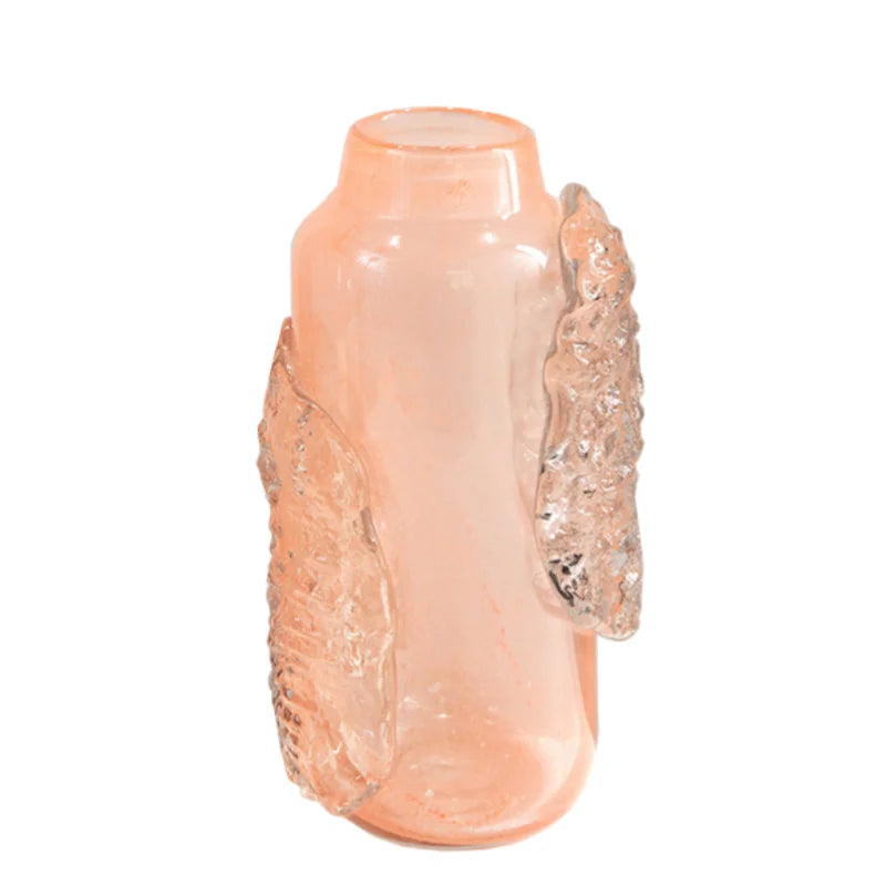 Afralia™ Pink Glass Ice Cubes Vase - Home Decor Flowerpot & Terrarium