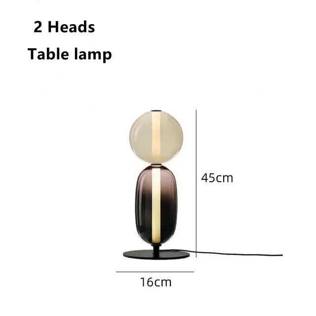 Afralia™ Glass Floor Lamp LED Table Light - Italian Design High Quality