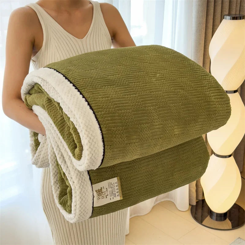 Afralia™ Soft Velvet Autumn Winter Sofa Blanket: Warmth, Comfort, and Style