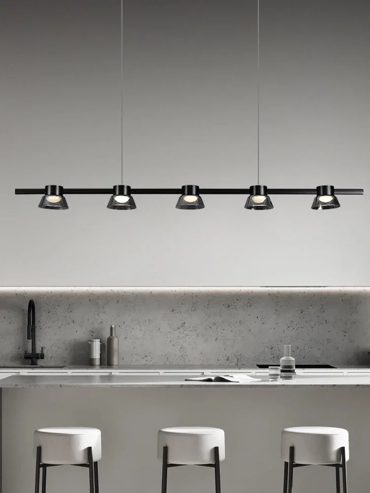 Afralia™ LED Minimalist Chandelier Kitchen Island Pendant Lights for Designer Decor