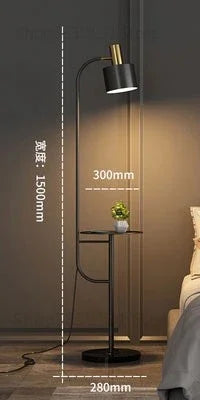 Afralia™ Modern Iron Drawer Floor Lamp for Living Room Bedroom LED Light