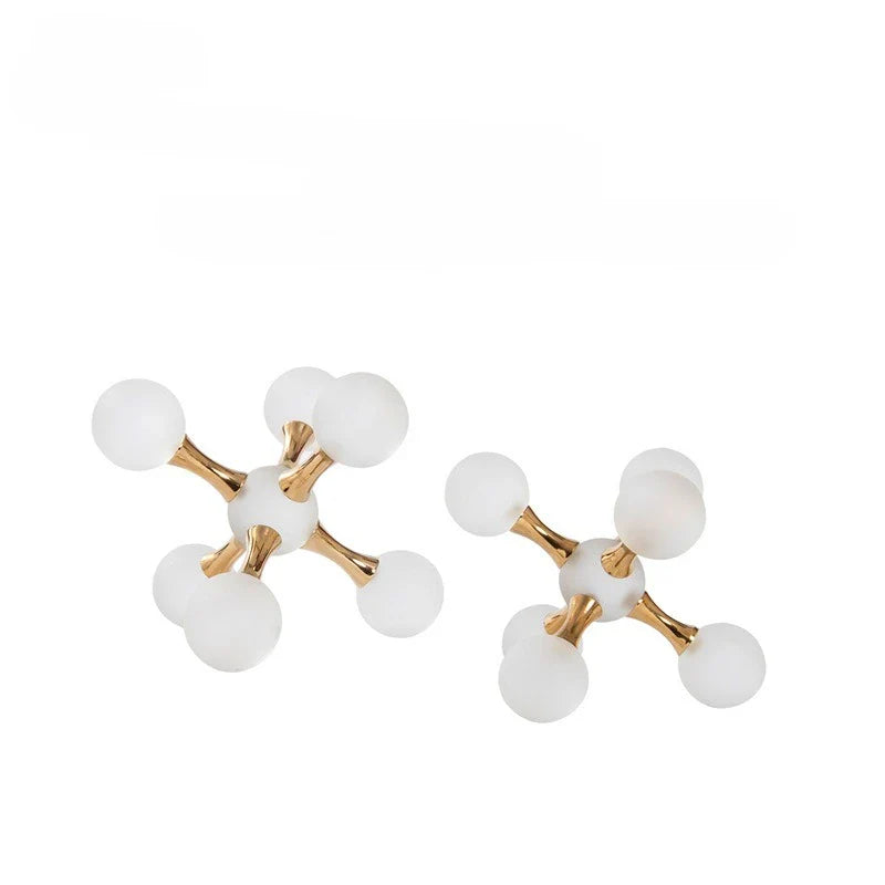 Afralia™ Crystal Ball Molecule Geometric Metal Ornament Home Decor