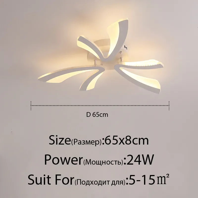 Afralia™ LED Ceiling Chandelier with Remote Control for Home Décor