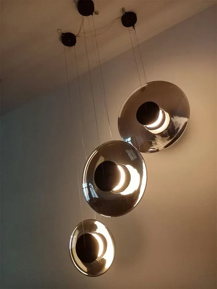 Afralia™ Nordic Glass Pendant Lamp for Bedroom Living Room Ceiling Chandelier Fixture