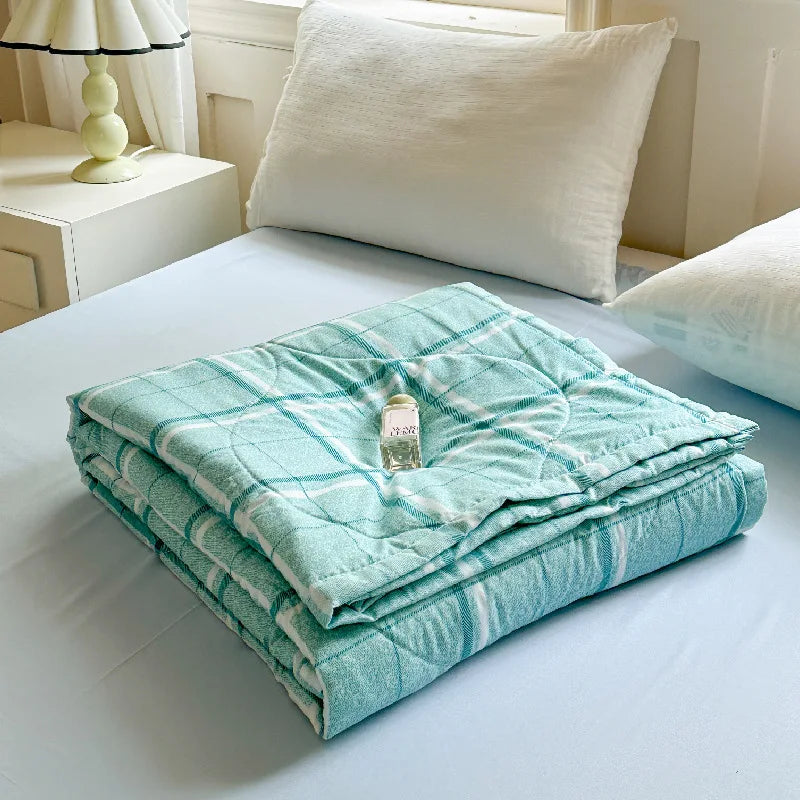 Afralia™ Floral Print Summer Quilt - Soft, Lightweight, Breathable Blanket