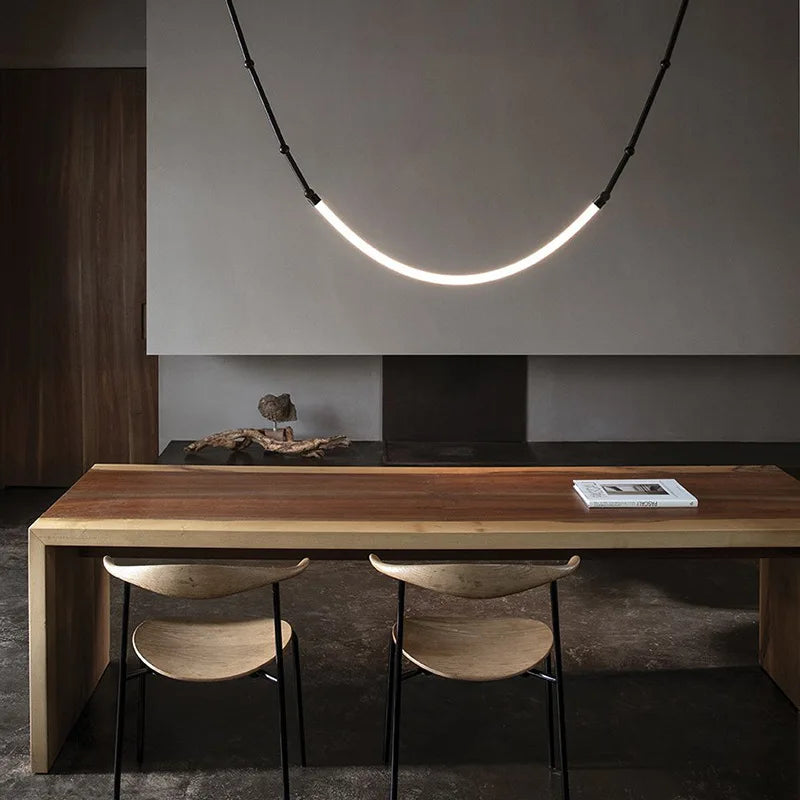 Afralia™ Linear Chandelier Modern Leda Pendant Light for Dining & Living Room