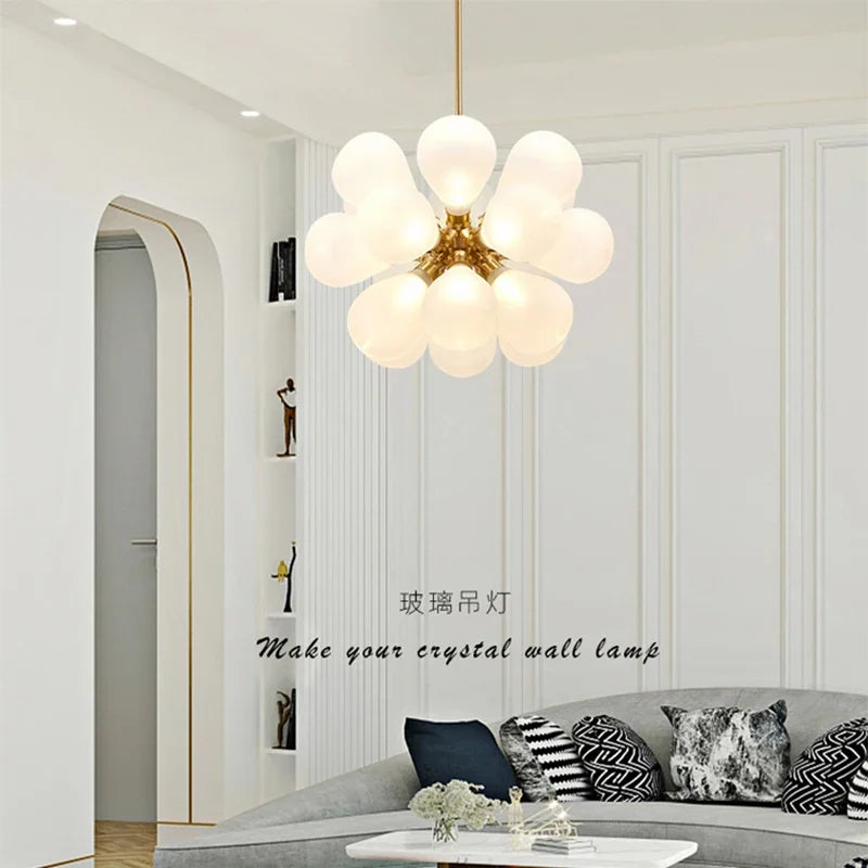 Afralia™ Nordic Molecular Bubble Glass Pendant Light