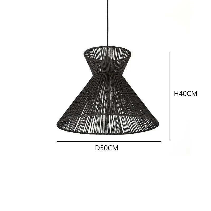 Afralia™ Hand-Woven Hemp Rope Pendant Lamp: Retro Kitchen Island Hanging Light