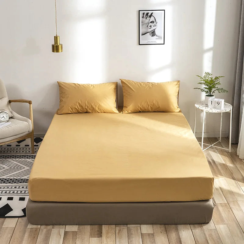 Afralia™ Waterproof Fitted Sheet with Elastic Band | Machine Washable Mattress Protector Cover