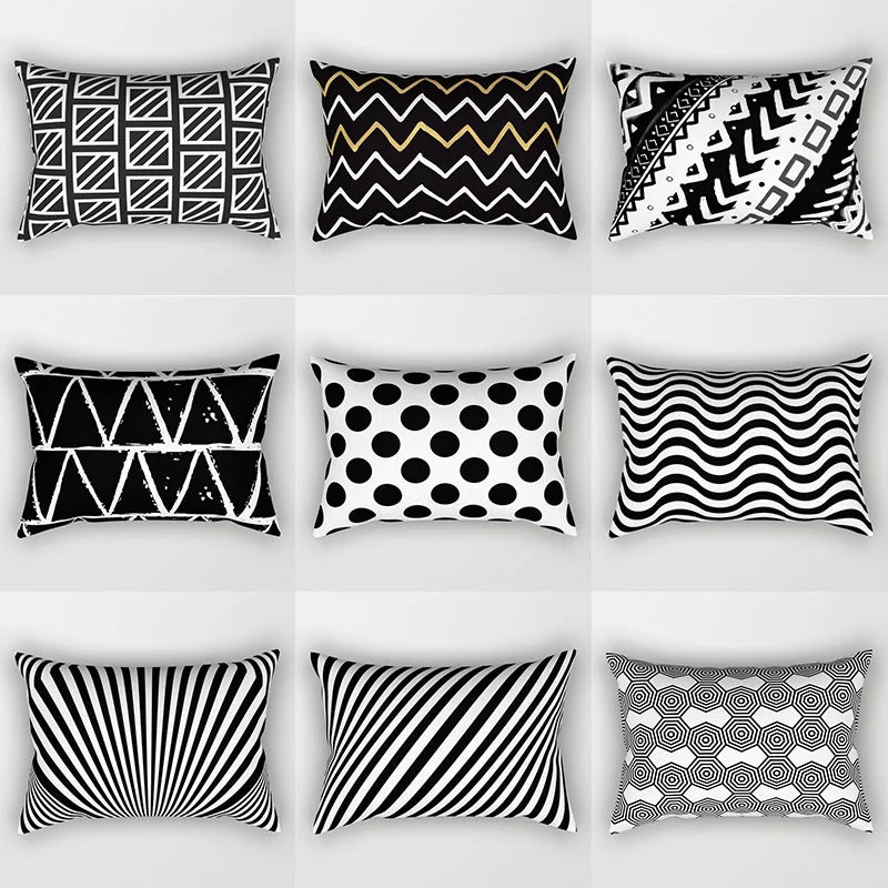 Afralia™ Geometric Wave Line Waist Pillowcase Set