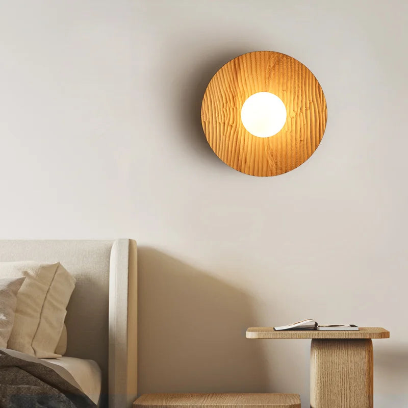Afralia™ Wood LED Wall Sconce Light Modern Home Decor Appliance