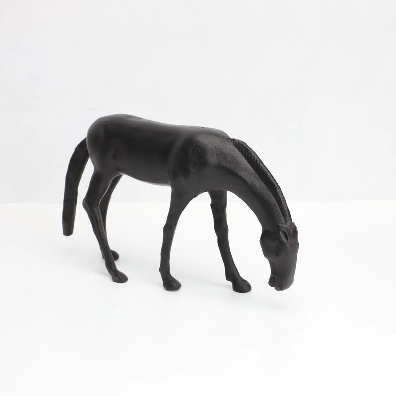 Afralia™ Abstract Horse Iron Sculpture - Metal Animal Figurine for Home Decor