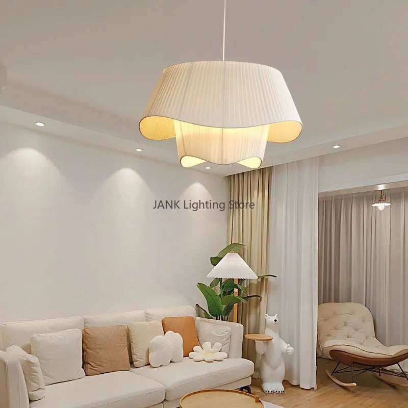 Afralia™ Cream White Double Pendant Lamp for Elegant Living Spaces