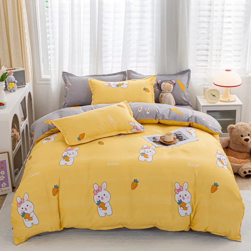 Afralia™ Animal Pattern Bedding Set - King/Queen Size Quilt Set for Comfortable Home.