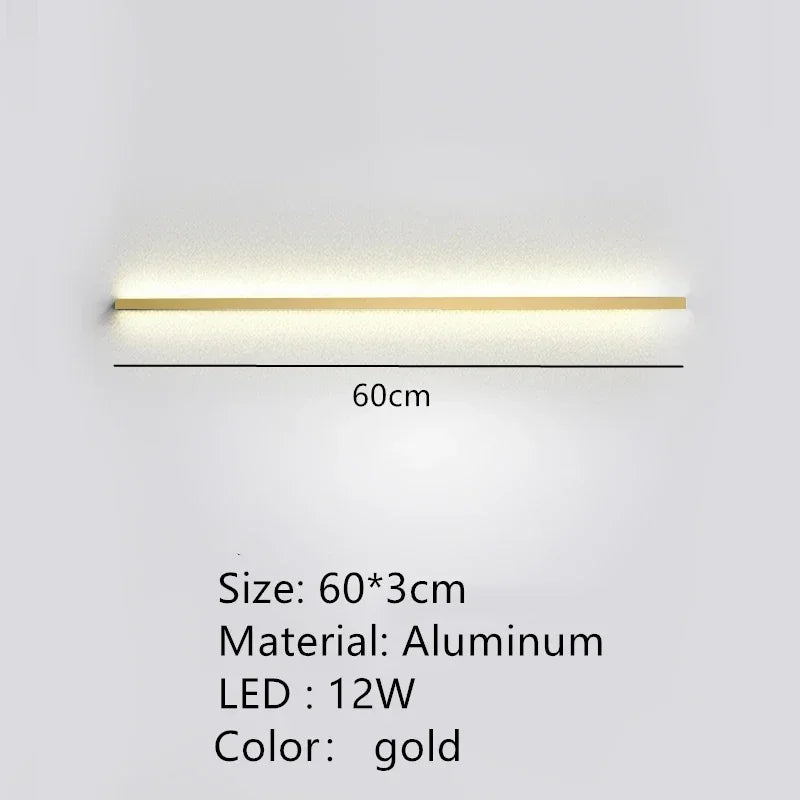 Afralia™ Modern Dimmable Long Wall Lamp for Bedroom and Living Room
